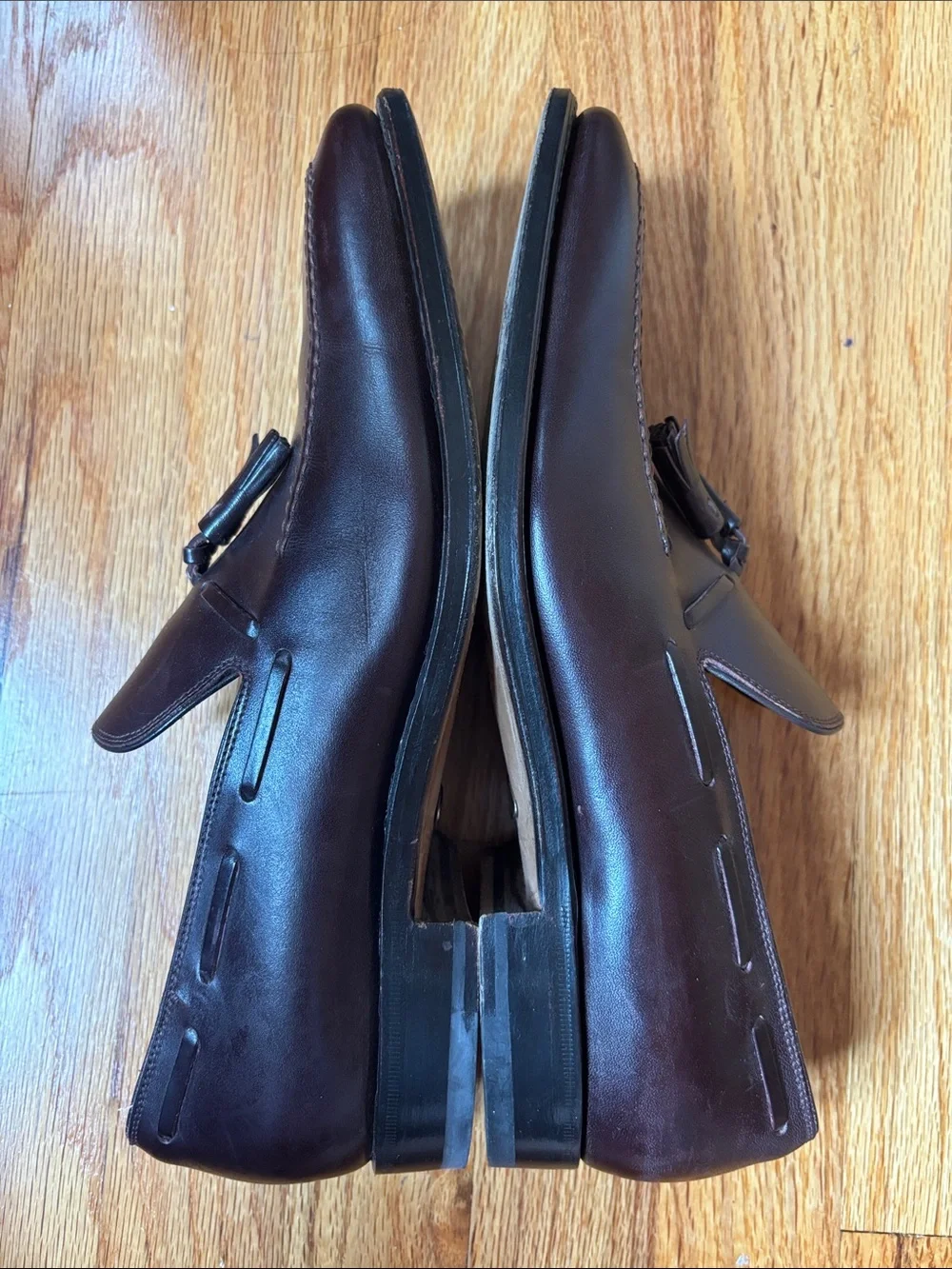 Salvatore Ferragamo Dark Brown Leather Tassel Loafers